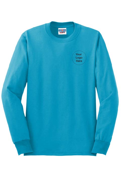 29LS Long Sleeve UNISEX JERZEES® - Dri-Power® Active 50/50 Cotton/Poly T-Shirt 12 Colors