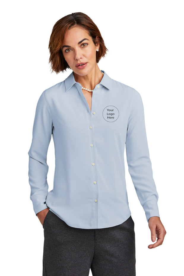 NEW! BB18007 Brooks Brothers® Women’s Full-Button Satin Blouse