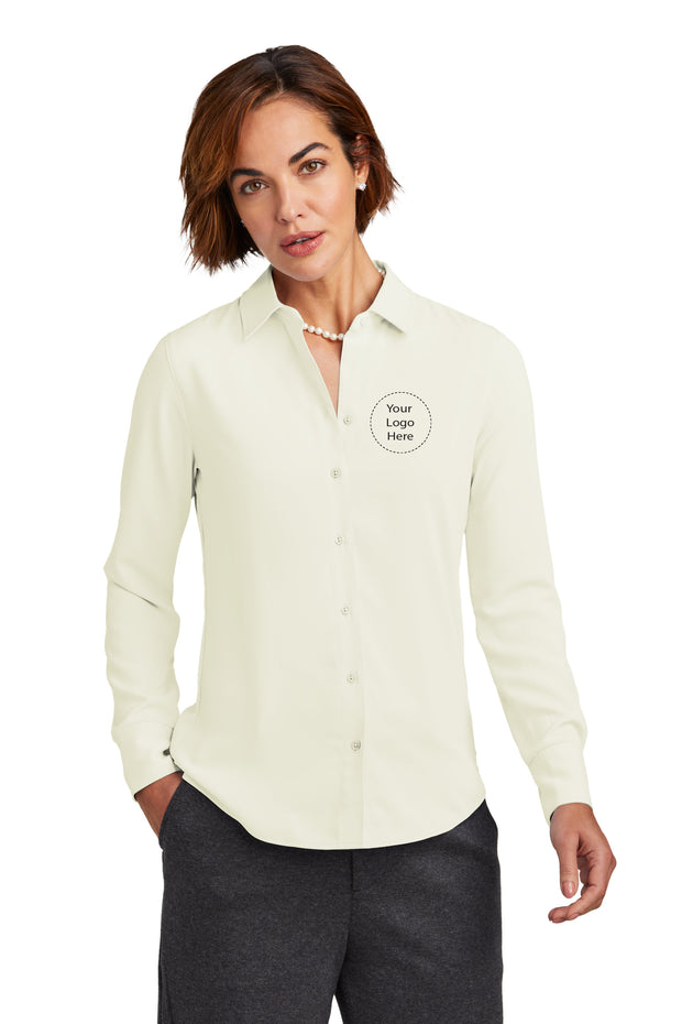 NEW! BB18007 Brooks Brothers® Women’s Full-Button Satin Blouse