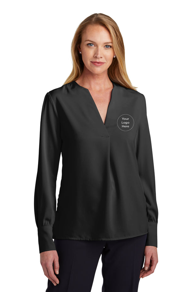 NEW! BB18009 Brooks Brothers® Women’s Open-Neck Satin Blouse