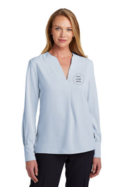 NEW! BB18009 Brooks Brothers® Women’s Open-Neck Satin Blouse