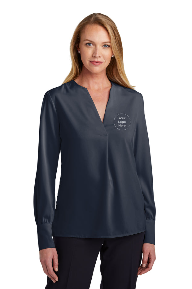 NEW! BB18009 Brooks Brothers® Women’s Open-Neck Satin Blouse