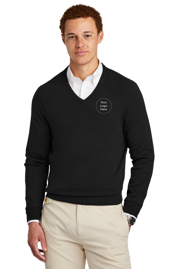 NEW! BB18400 Brooks Brothers® Cotton Stretch V-Neck Sweater