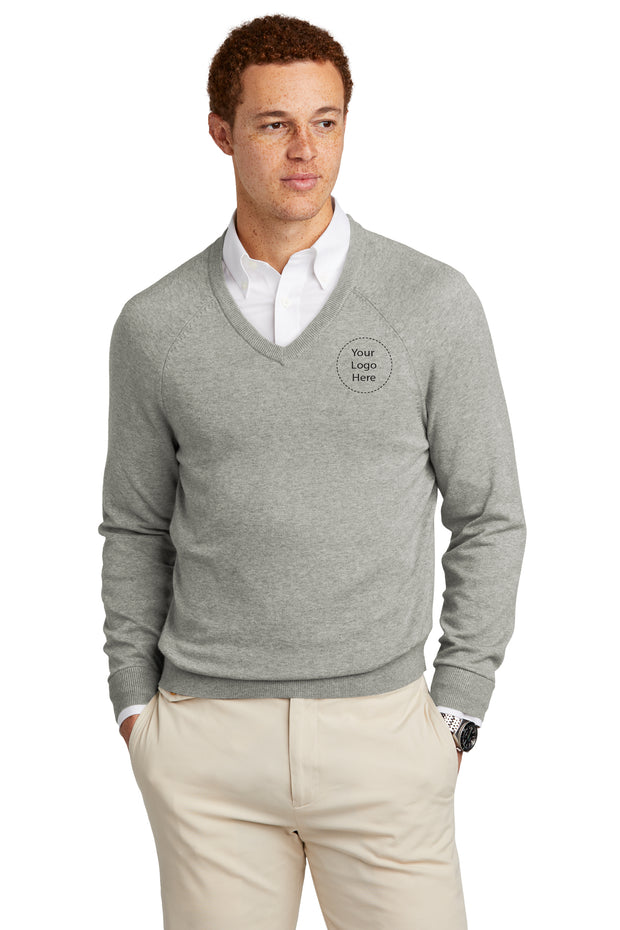 NEW! BB18400 Brooks Brothers® Cotton Stretch V-Neck Sweater