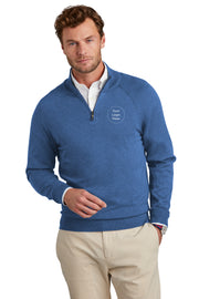 NEW! BB18402 Brooks Brothers® Men's Cotton Stretch 1/4-Zip Sweater