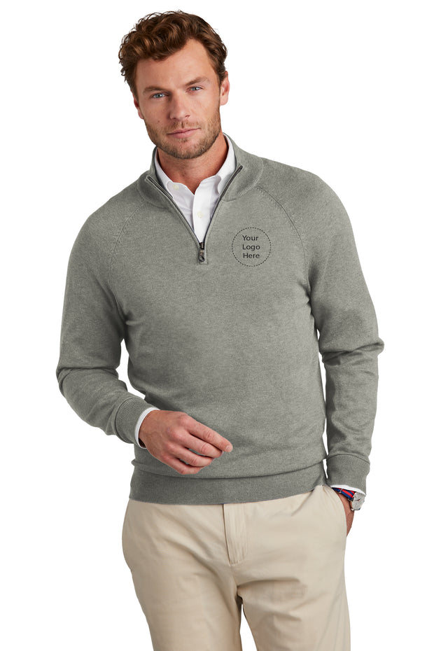 NEW! BB18402 Brooks Brothers® Men's Cotton Stretch 1/4-Zip Sweater