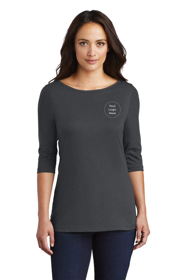 DM107L District® Women's Perfect Weight® 3/4-Sleeve Tee