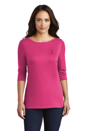 DM107L District® Women's Perfect Weight® 3/4-Sleeve Tee