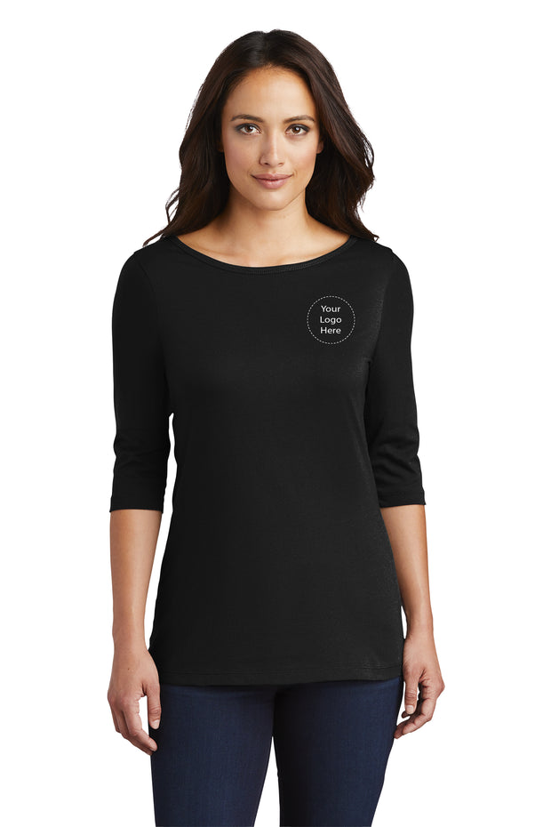 DM107L District® Women's Perfect Weight® 3/4-Sleeve Tee