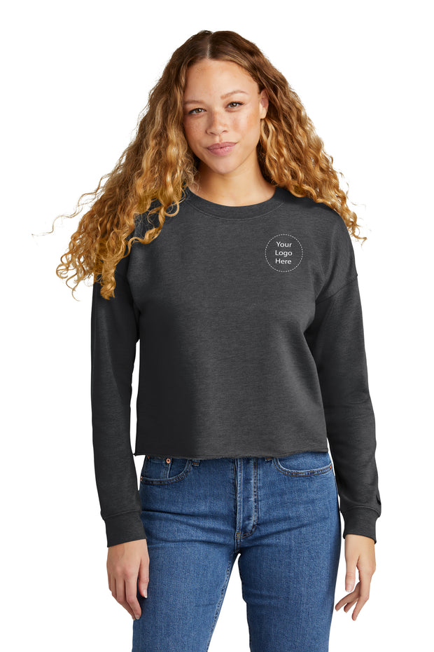 NEW-LNEA514  New Era® Ladies Tri-Blend Fleece Crop Crew