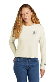 NEW-LNEA514  New Era® Ladies Tri-Blend Fleece Crop Crew