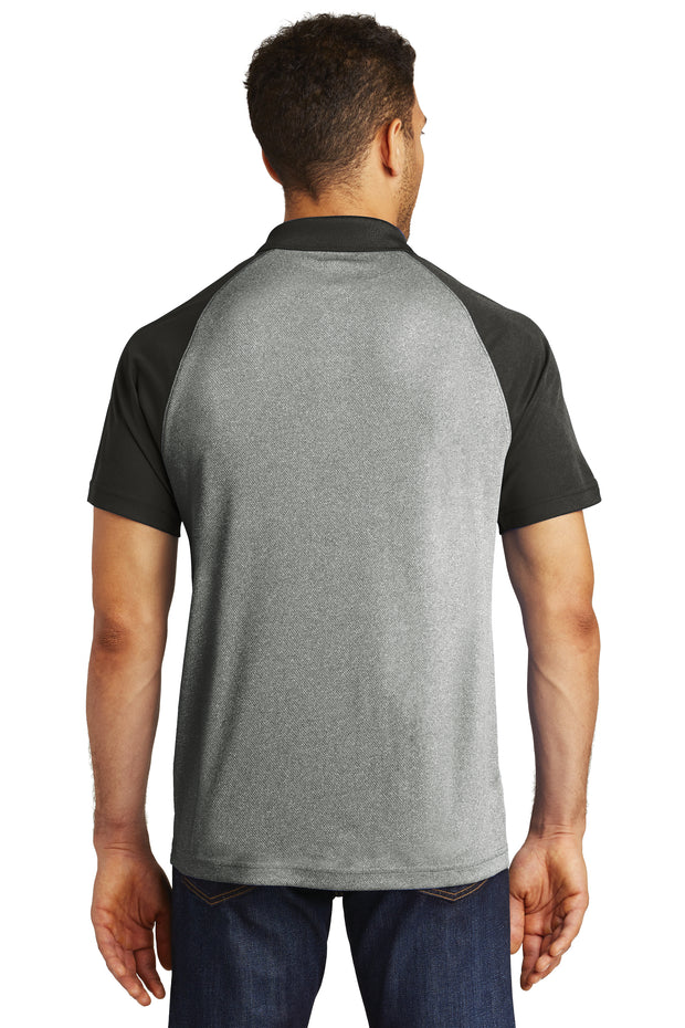 ST641 Sport-Tek® PosiCharge® RacerMesh® Raglan Heather Block Polo