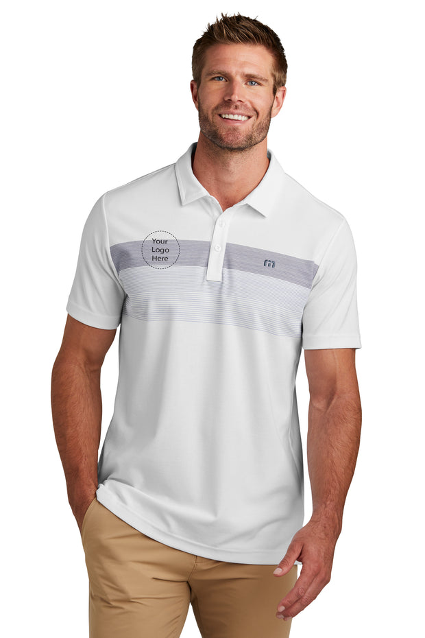 NEW-TM1MY402 Travis Matthew  Coastal Chest Stripe Polo